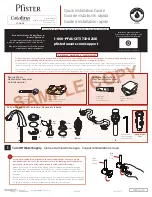 Pfister Catalina LF-049-E Quick Installation Manual preview