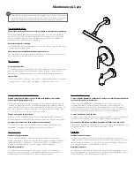 Preview for 3 page of Pfister Contempra R89-1NCBG Maintenance & Care Manual