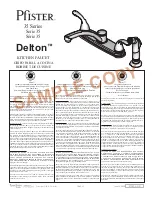 Pfister Delton 35 Series Manual preview