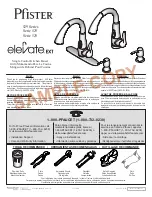 Pfister elevate ext 529 Series Assembly Instructions Manual предпросмотр