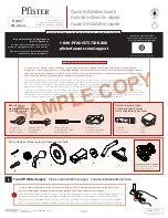 Preview for 1 page of Pfister Karci 8P8-WS2-KA Quick Installation Manual