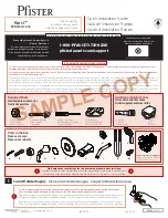 Pfister Karci 8P8-WS2H-KAS Quick Installation Manual preview