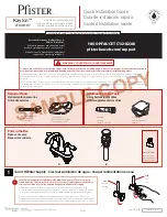 Preview for 1 page of Pfister Kaylon LF-048-KY Quick Installation Manual