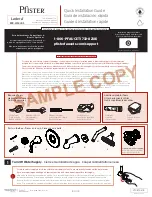 Preview for 1 page of Pfister Ladera 8P8-WS2-LRS Quick Installation Manual