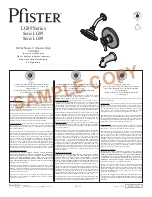 Pfister LG89 Series Manual preview