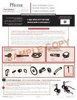 Pfister Modern R89-040 Quick Installation Manual preview