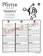 Pfister Pasadena 8P8-WS-PDH Instructions Manual предпросмотр