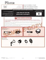 Pfister Rhen 016-RH1 Quick Installation Manual preview