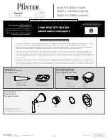 Preview for 1 page of Pfister Saxton 016-GL0 Quick Installation Manual