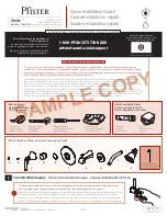 Pfister Weller R89-1WR Quick Installation Manual предпросмотр