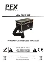 Предварительный просмотр 1 страницы PFX Low Fog 1500 Instruction Manual