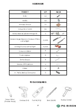 Preview for 2 page of PG BISON BLUM FLATPAX 870693 Assembly Manual