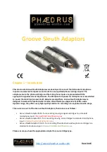 Phaedrus Groove Sleuth Adaptor Series Manual предпросмотр