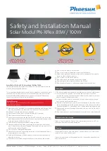 Предварительный просмотр 1 страницы Phaesun PN-XFlex 83W Safety And Installation Manual