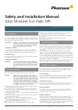 Phaesun Sun Peak SPR Series Safety And Installation Manual preview