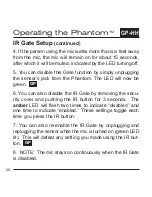 Предварительный просмотр 20 страницы Phantom PMR-GP1 Operating Manual