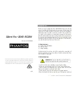 Preview for 1 page of Phantos FP18X8RGBW Operating Instructions Manual