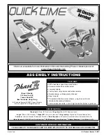 Phase 3 Quick Time Assembly Instructions Manual preview