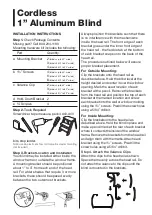 phase II Cordless 1 inch Aluminum Blinds Installation Instructions preview