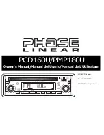 Phase Linear PCD160U Owner'S Manual preview