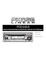 Phase Linear PCD161A Owner'S Manual предпросмотр