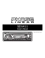 Предварительный просмотр 1 страницы Phase Linear Phase Linear SD1411 Owner'S Manual