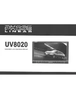 Предварительный просмотр 1 страницы Phase Linear UV8020 Operation Manual