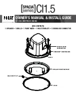 Preview for 1 page of Phase Technology CI1.5 Owner Manual And Install Manual