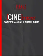 Предварительный просмотр 1 страницы Phase Technology Cinemicro One Owner Manual And Install Manual