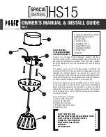 Phase Technology Cpacia Series HS15 Owner'S Manual & Installation Manual preview