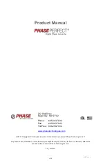 Preview for 2 page of Phase Technology HPASEPERFECT PT007 Operation & Installation Manual