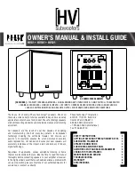 Phase Technology HV81 Owner'S Manual & Installation Manual preview