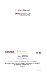 Preview for 2 page of Phase Technology Phase Perfect PT007 Operation & Installation Manual