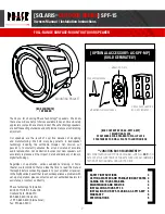 Preview for 2 page of Phase Technology SPF-15 SOLARIS OUTDOOR SERIES Owners Manual / Operating Manual / Installation Manual