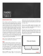 Preview for 4 page of Phase Technology TEATRO TSB3.0 Owners Manual/Install Manual