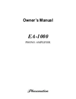 Phasemation EA-1000 Owner'S Manual preview