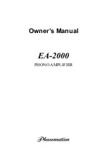 Phasemation EA-2000 Owner'S Manual preview