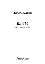 Phasemation EA-350 Owner'S Manual preview