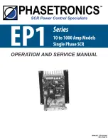 Phasetronics EP1 Series Operation And Service Manual preview