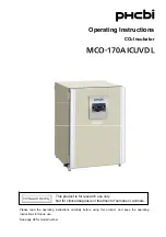 Phcbi MCO-170AICUVDL Operating Instructions Manual предпросмотр