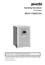 Phcbi MCO-170AICUVL Operating Instructions Manual предпросмотр