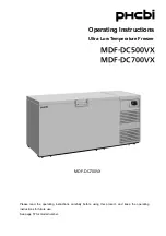 Phcbi MDF-DC500VX Operating Instructions Manual предпросмотр