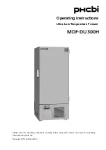 Phcbi MDF-DU300H Operating Instructions Manual предпросмотр