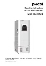 Предварительный просмотр 1 страницы Phcbi MDF-DU302VX Operating Instructions Manual