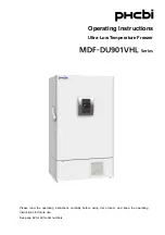 Preview for 1 page of Phcbi MDF-DU901VHL Series Operating Instructions Manual