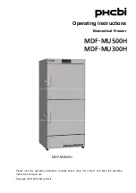 Preview for 1 page of Phcbi MDF-MU300H Operating Instructions Manual