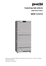 Предварительный просмотр 1 страницы Phcbi MDF-U5312 Series Operating Instructions Manual