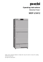 Phcbi MDF-U5412 Operating Instructions Manual preview