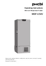 Phcbi MDF-U54V Series Operating Instructions Manual preview