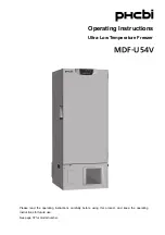 Phcbi MDF-U54V Series Operating Instructions Manual предпросмотр